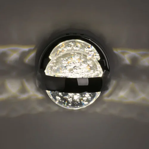 Бра LED Капелия 730021001 DeMarkt прозрачный на 1 лампа, основание хром в стиле хай-тек  фото 6