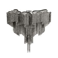 Люстра потолочная Стим / Stream 10208/1000C Gunmetal LOFT IT никель серая на 10 ламп, основание никель серое в стиле арт-деко цепочки