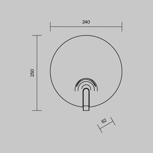 Бра LED MOD481WL-L8BS3K Regatta Maytoni прозрачный на 1 лампу, основание латунь в стиле современный фото 8