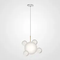 Светильник подвесной BUBBLE B MILK B 213790-23 ImperiumLoft белый на 1 лампу, основание золотое в стиле современный лофт 