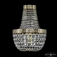 Бра 19111B/H1/20IV G Bohemia Ivele Crystal прозрачный 2 лампы, основание золотое в стиле классический sp
