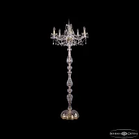 Торшер 1413T1/5/200-160 G Bohemia Ivele Crystal sp без плафона 5 ламп, основание золотое в стиле классический
