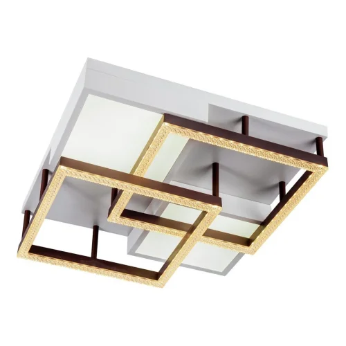 Светильник потолочный LED с пультом 10212/4LED Escada коричневый на 1 лампу, основание белое в стиле современный с пультом квадраты фото 4