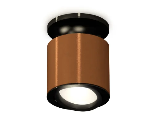 Светильник накладной Techno spot XS7404100 Ambrella light коричневый 1 лампа, основание чёрное в стиле хай-тек современный круглый