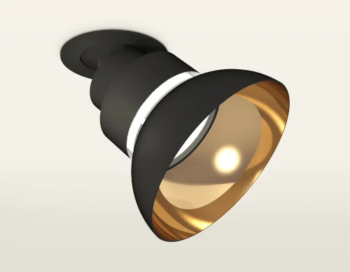 Светильник точечный XM8102601 Ambrella light золотой чёрный 1 лампа, основание чёрное в стиле хай-тек современный  фото 3