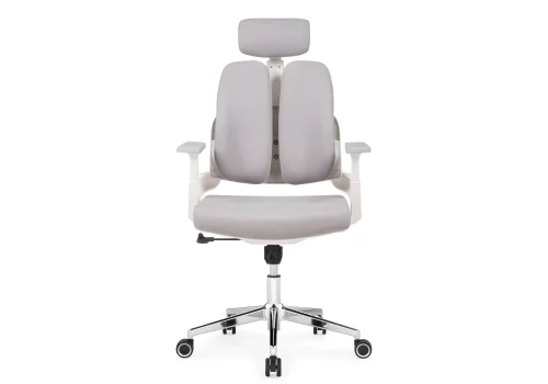 Компьютерное кресло Hiba gray / chrome 15605 Woodville, серый/ткань, ножки/металл/хром, размеры - *1180***650*620 фото 3