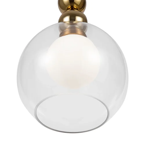 Светильник подвесной Focus FR5220PL-01G6 Freya прозрачный на 1 лампу, основание золотое в стиле современный фото 4