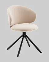 Стул Труфальд велюр бежевый УТ000041565 Stool Group, бежевый/велюр, ножки/металл/чёрный, размеры - *****