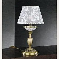 Настольная лампа P 7032 P Reccagni Angelo белая 1 лампа, основание античное бронза латунь металл в стиле классический 