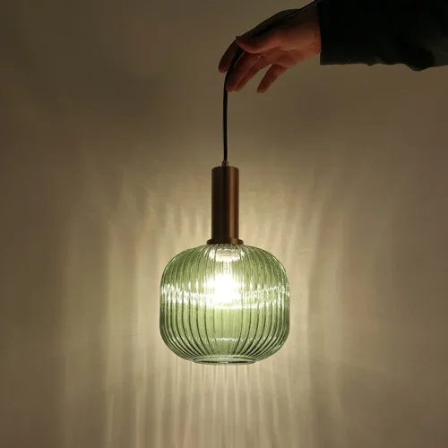 Светильник подвесной Ferm Living chinese lantern С Brass / Green 180007-26 ImperiumLoft зелёный 1 лампа, основание латунь в стиле современный лофт  фото 14