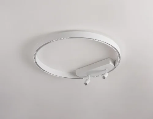 Светильник потолочный LED FL5807 Ambrella light белый 1 лампа, основание белое в стиле современный хай-тек кольца фото 5
