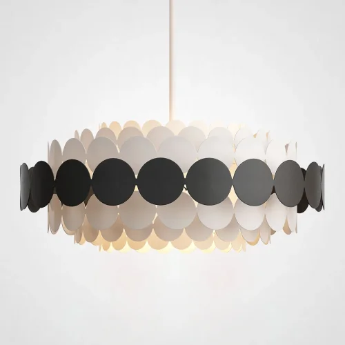 Люстра на штанге ASOLA D80 Black by ImperiumLoft 183481-26 ImperiumLoft чёрная на 1 лампу, основание белое в стиле современный скандинавский 