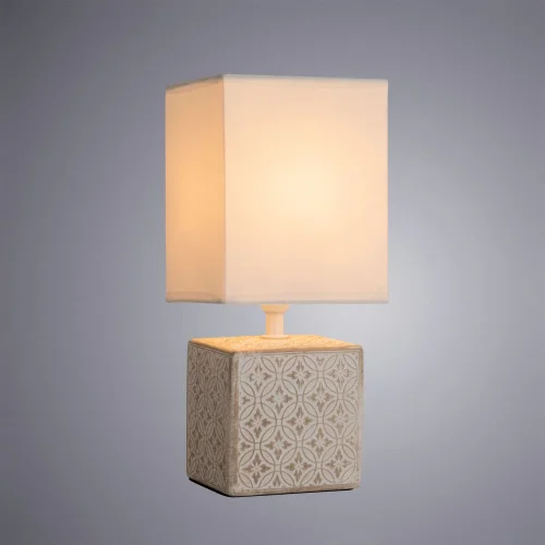 Настольная лампа Megan A4429LT-1WA Arte Lamp белая 1 лампа, основание белое керамика в стиле современный  фото 2