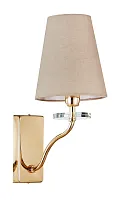 Бра ARMANDO AP1.1 GOLD Crystal Lux бежевый на 1 лампу, основание золотое в стиле современный 