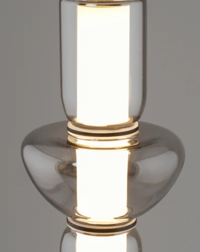 Светильник подвесной LED Arabella V11169-PL Moderli прозрачный на 1 лампу, основание чёрное в стиле современный фото 4