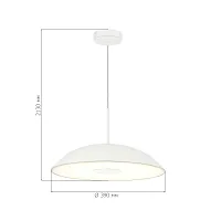 Светильник подвесной LED Lid SL6128.503.01 ST-Luce белый на 1 лампу, основание белое в стиле минимализм 