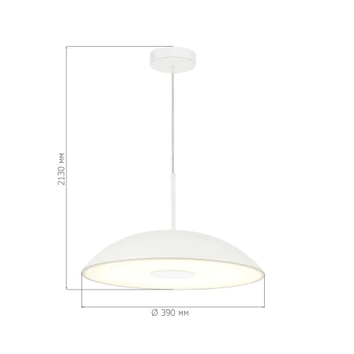Светильник подвесной LED Lid SL6128.503.01 ST-Luce белый на 1 лампу, основание белое в стиле минимализм 