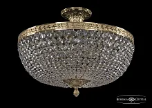 Люстра потолочная хрустальная 19151/45IV G C1 Bohemia Ivele Crystal прозрачная на 6 ламп, основание золотое в стиле классический sp