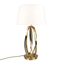 Настольная лампа Monika APL.739.04.01 Aployt белая 1 лампа, основание золотое металл в стиле модерн 