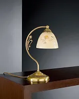 Настольная лампа P 6258 P Reccagni Angelo бежевая 1 лампа, основание античное бронза металл в стиле классический 