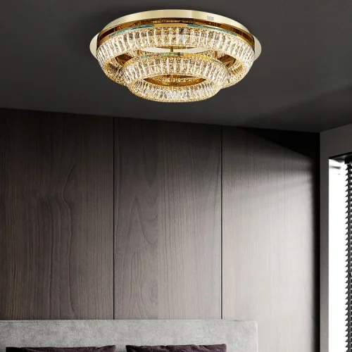 Люстра потолочная GERTRUDA B D65 R1 207831-23 ImperiumLoft прозрачная на 1 лампу, основание латунь в стиле современный фото 4