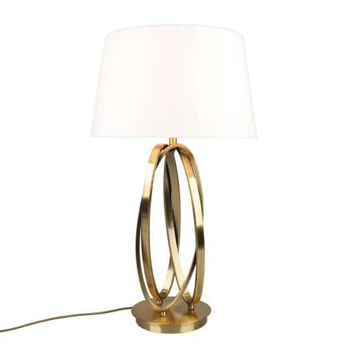 Настольная лампа Monika APL.739.04.01 Aployt белая 1 лампа, основание золотое металл в стиле современный 