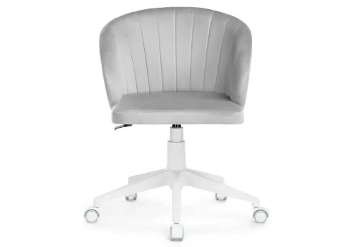 Компьютерное кресло Пард confetti silver серый / белый 464231 Woodville, серый/велюр, ножки/пластик/белый, размеры - *870***590*600 фото 2