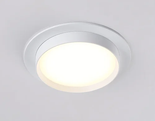 Светильник точечный TN5225 Ambrella light белый 1 лампа, основание белое в стиле хай-тек современный круглый фото 3