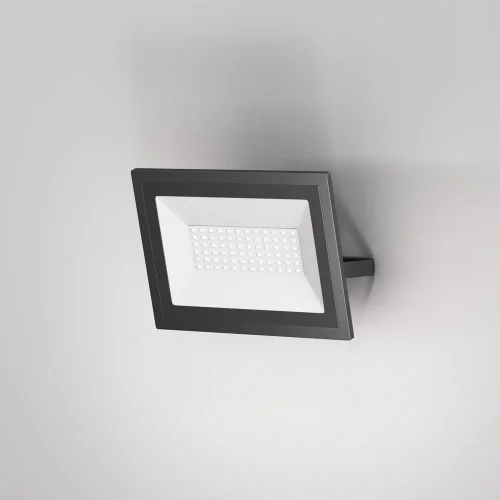 Прожектор LED Flood FL001-L50B6K Maytoni уличный IP чёрный 1 лампа, плафон прозрачный в стиле современный хай-тек LED