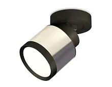 Светильник накладной XM8120001 Ambrella light серебряный 1 лампа, основание чёрное в стиле хай-тек круглый