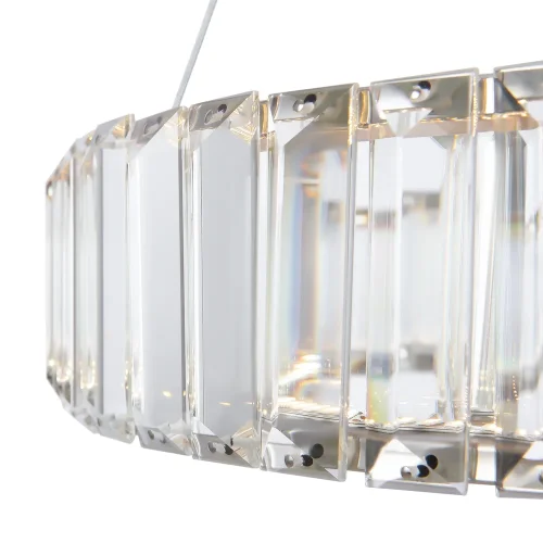 Светильник подвесной LED с пультом Tier FR5257PL-L17CH Freya прозрачный 1 лампа, основание хром в стиле современный кольца фото 2