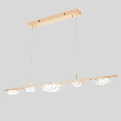 Светильник подвесной LED с пультом FELICIDAD SP47W LED Crystal Lux прозрачный на 1 лампу, основание золотое в стиле современный фото 5