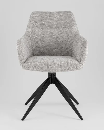 Стул обеденный Enid, светло-серый УТ000039274 Stool Group, серый/рогожка, ножки/металл/чёрный, размеры - ***** фото 2