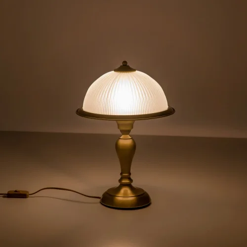 Настольная лампа Идальго CL434811 Citilux белая 1 лампа, основание бронзовое металл в стиле классический кантри  фото 6