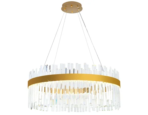 Люстра подвесная LED TR5012 Ambrella light прозрачная на 1 лампа, основание золотое в стиле классический современный  фото 3