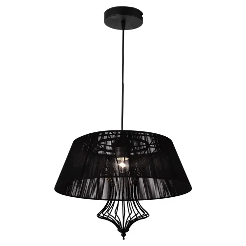Светильник подвесной лофт Cameron GRLSP-8106 Lussole чёрный 1 лампа, основание чёрное в стиле лофт 