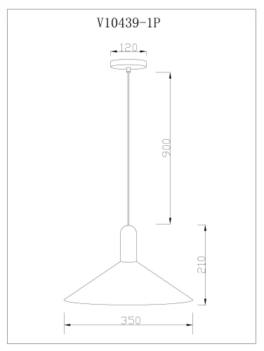 Светильник подвесной Forli V10439-1P Moderli белый 1 лампа, основание белое в стиле современный лофт  фото 4