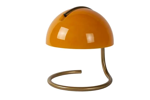 Настольная лампа Cato 46516/01/53 Lucide оранжевая 1 лампа, основание матовое золото латунь металл в стиле винтаж  фото 2