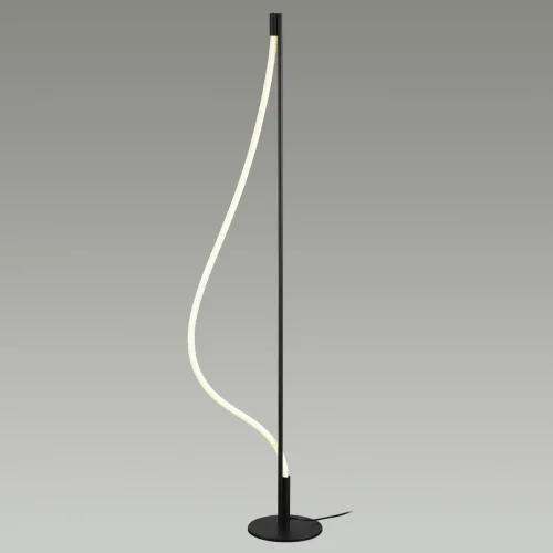 Торшер LED Corda 4391/15FL Odeon Light  белый 1 лампа, основание чёрное в стиле хай-тек современный
 фото 4