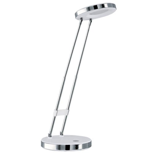 Настольная лампа LED GEXO 93077 Eglo белая 1 лампа, основание белое серое хром полимер металл в стиле для кабинета, офиса 