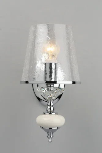 Бра Aviano OML-84601-01 Omnilux прозрачный на 1 лампа, основание хром в стиле классический  фото 2