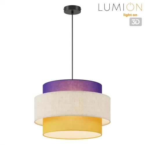 Светильник подвесной Palermo 8281/4 Lumion фиолетовый разноцветный на 4 лампы, основание чёрное в стиле современный фото 3