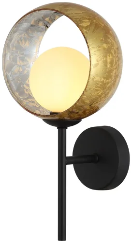 Бра LED Raundi 2178/05/01W Stilfort золотой на 1 лампа, основание чёрное в стиле современный 