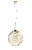 Светильник подвесной MAYO SP1 D300 GOLD/AMBER Crystal Lux прозрачный 1 лампа, основание золотое в стиле современный шар