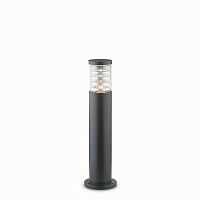 Парковый светильник TRONCO PT1 H60 NERO Ideal Lux уличный IP44 чёрный 1 лампа, плафон прозрачный в стиле современный E27