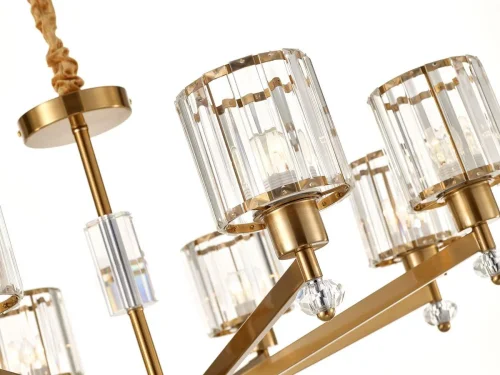 Люстра подвесная Premium line 691/8S (Copper) Escada прозрачная на 8 ламп, основание медь в стиле классический  фото 4