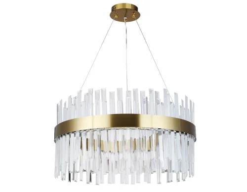 Люстра подвесная LED TR5010 Ambrella light прозрачная на 1 лампа, основание золотое в стиле классический современный  фото 4