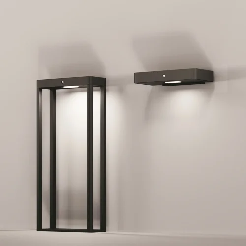 Парковый светильник LED Pir OSL456FL-L2GF3K Maytoni уличный IP54 графит на 1 лампу, плафон графит в стиле современный хай-тек LED фото 11