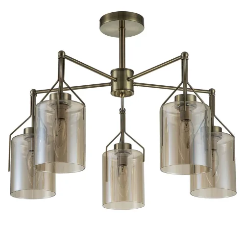Люстра потолочная Divita 688/5P Escada янтарная на 5 ламп, основание бронзовое в стиле современный  фото 5