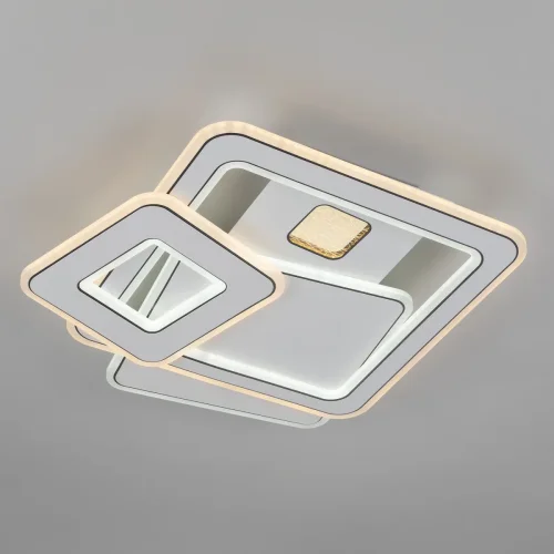 Люстра потолочная LED с пультом Costa CL741011 Citilux белая на 1 лампа, основание белое в стиле современный хай-тек с пультом фото 6